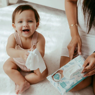 99٪ ماء جوز الهند العضوي مناديل مبللة للأطفال الكمية 70