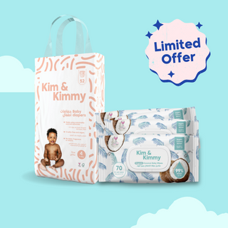 Black Friday Exclusive: No-Rash No-Leaks Diapers (1 Pack) + 4 Packs of Wipes