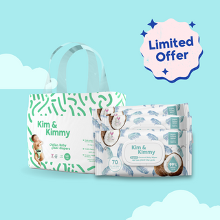 Black Friday Exclusive: No-Rash No-Leaks Diapers (1 Pack) + 4 Packs of Wipes